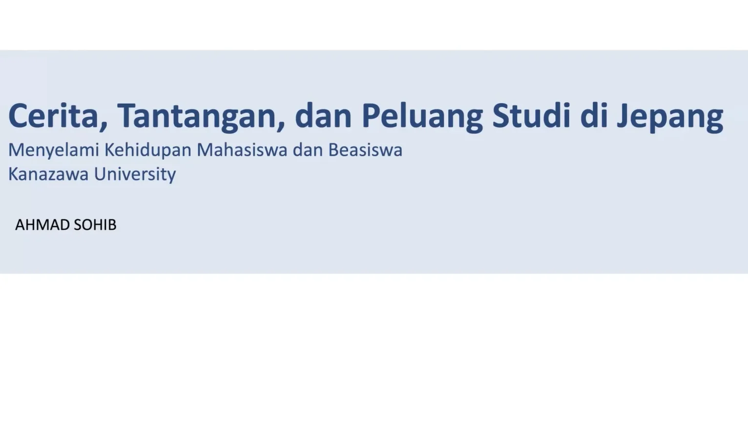 Sharing Session Alumni Fisika Jilid 15 “Menembus Negeri Sakura: Cerita, Tantangan, dan Peluang Beasiswa MEXT
